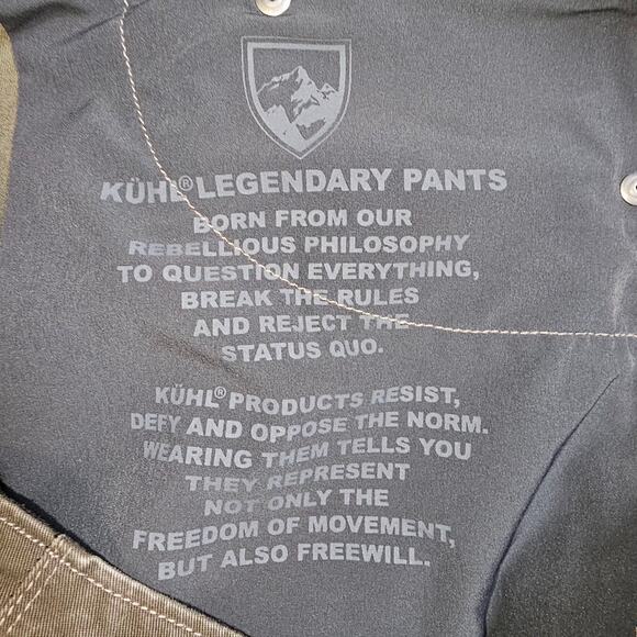 Kuhl Men's Vintage PatinaDye Outdoor Relaxed Brown Performance Pants 40x30 - Picture 9 of 14